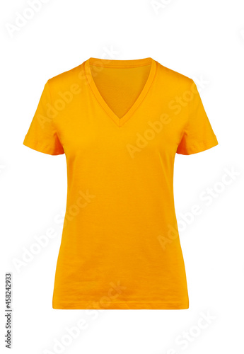 Orange blank T-shirt template