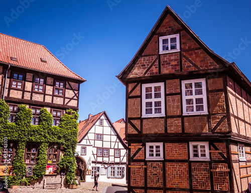 Old town with half-timbered houses of Quedlinburg in the Harz
