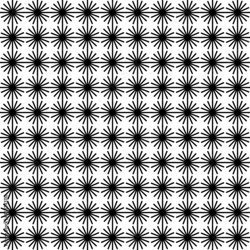 abstract pattern with black flowers