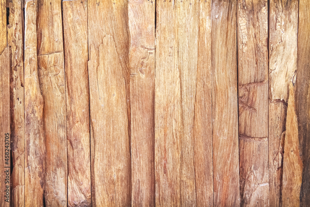 Brown plank wood wall texture abstract for old brown background
