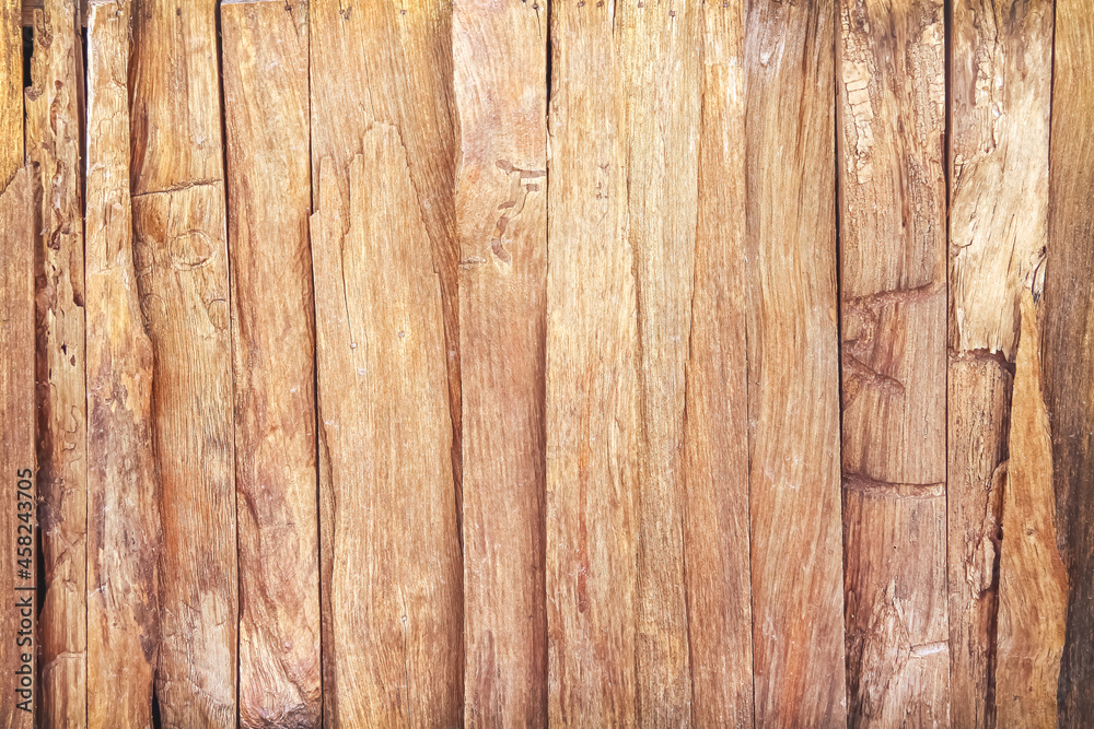 Brown plank wood wall texture abstract for old brown background Brown plank wood wall texture abstract for old brown background