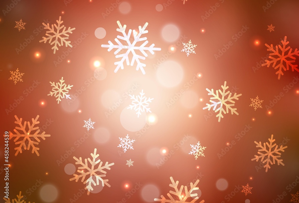 Dark Red, Yellow vector background in Xmas style. Dark Red, Yellow vector background in Xmas style.