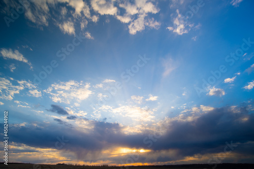 Sky with clouds at dusk or dawn