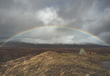 rainbow over the hills in Loch Lomond