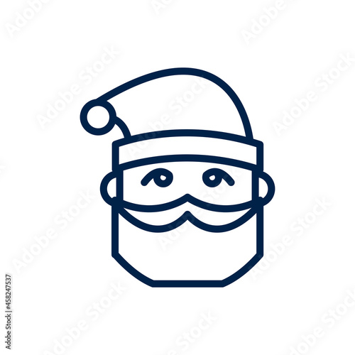 Santa claus icon logo template isolated on white background. 