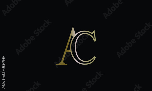 AC combine letter logo vector template. Creative AC font logo.