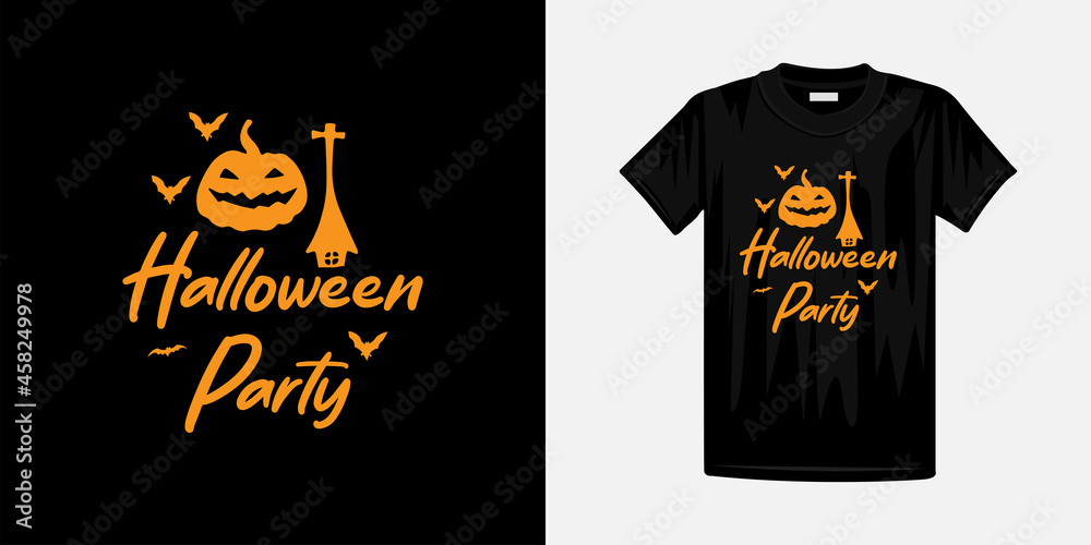 Halloween t-shirt best design template. Halloween lettering typography new vector design.