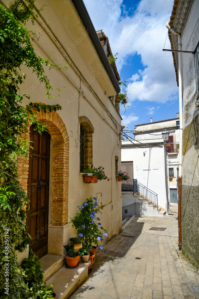 A narrow street in Lavello, an old town in Basilicata region, Italy.