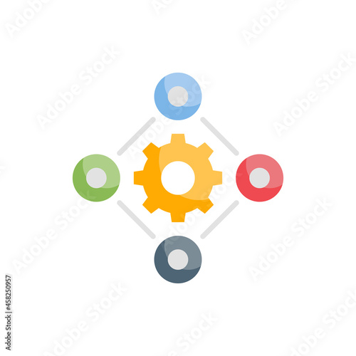 Balanced Scorecard vector flat icon style illustration. EPS 10 file