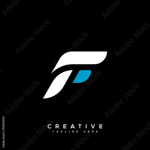 Letter F Logo initial design vector illustration template design
