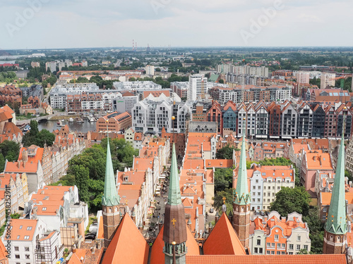 Poland Gdansk town view form Basilica of St. Mary