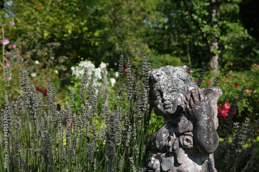 Statue d'ange regardant le ciel