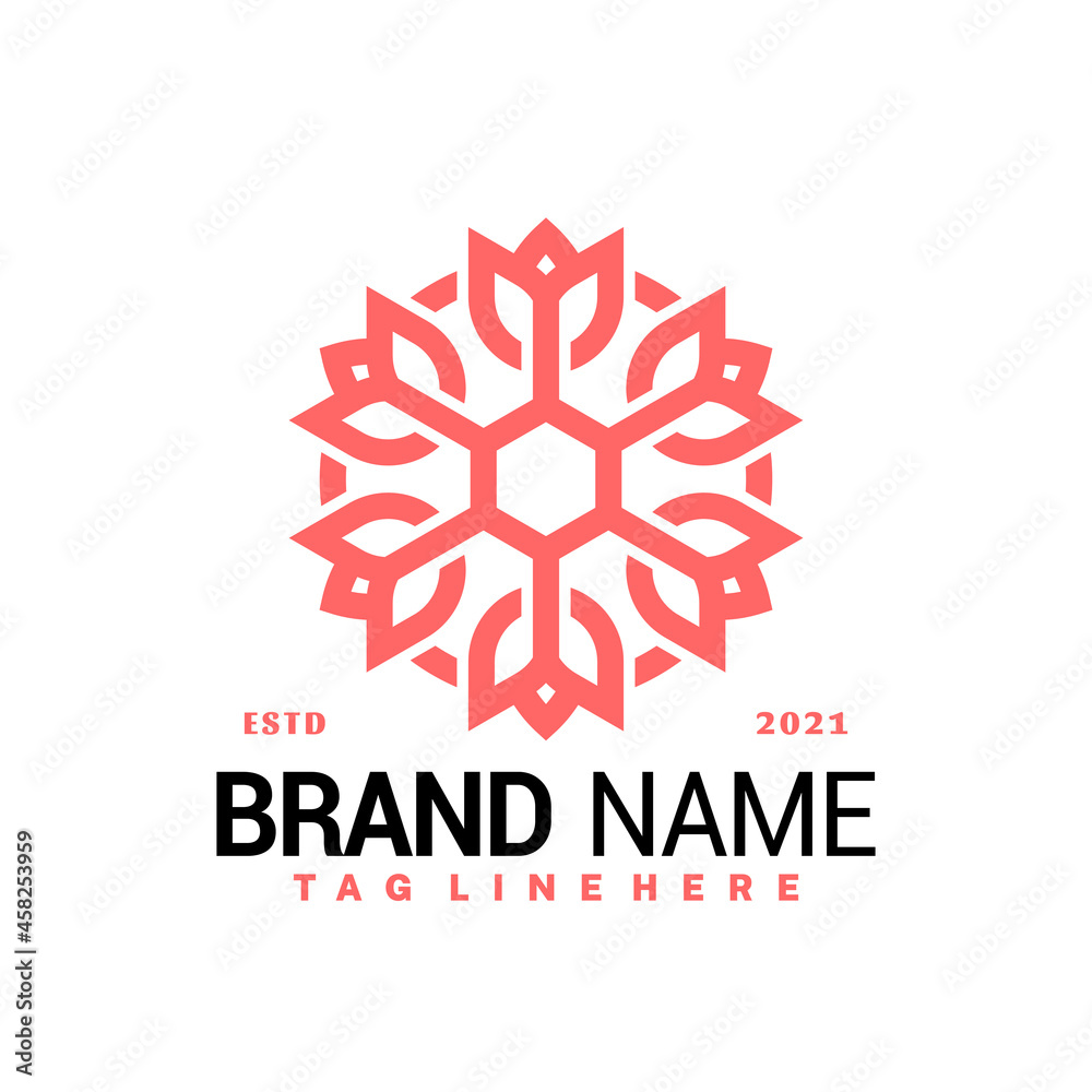 Mandala Rose Ornament Logo Vector Design, Creative Logos Designs Concept for Template