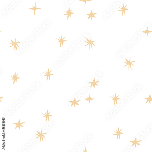 hand draw stars pattern. Vector illustration