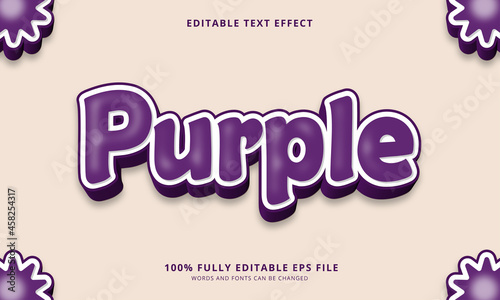 Purple text style - Editable text effect