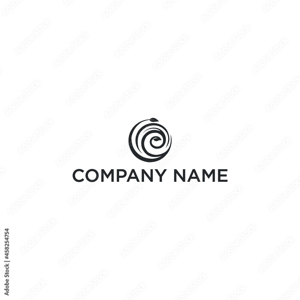Circle leaf logo design