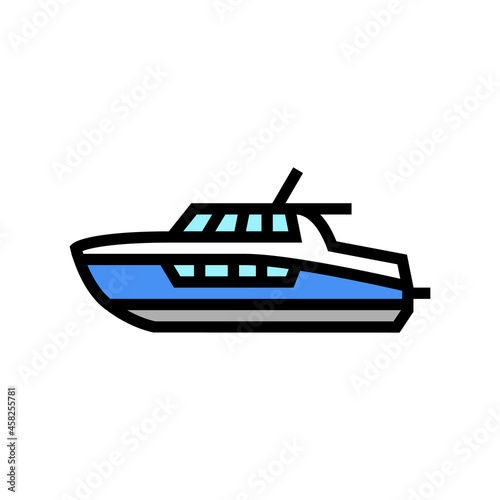 cabin cruiser boat color icon vector. cabin cruiser boat sign. isolated symbol illustration
