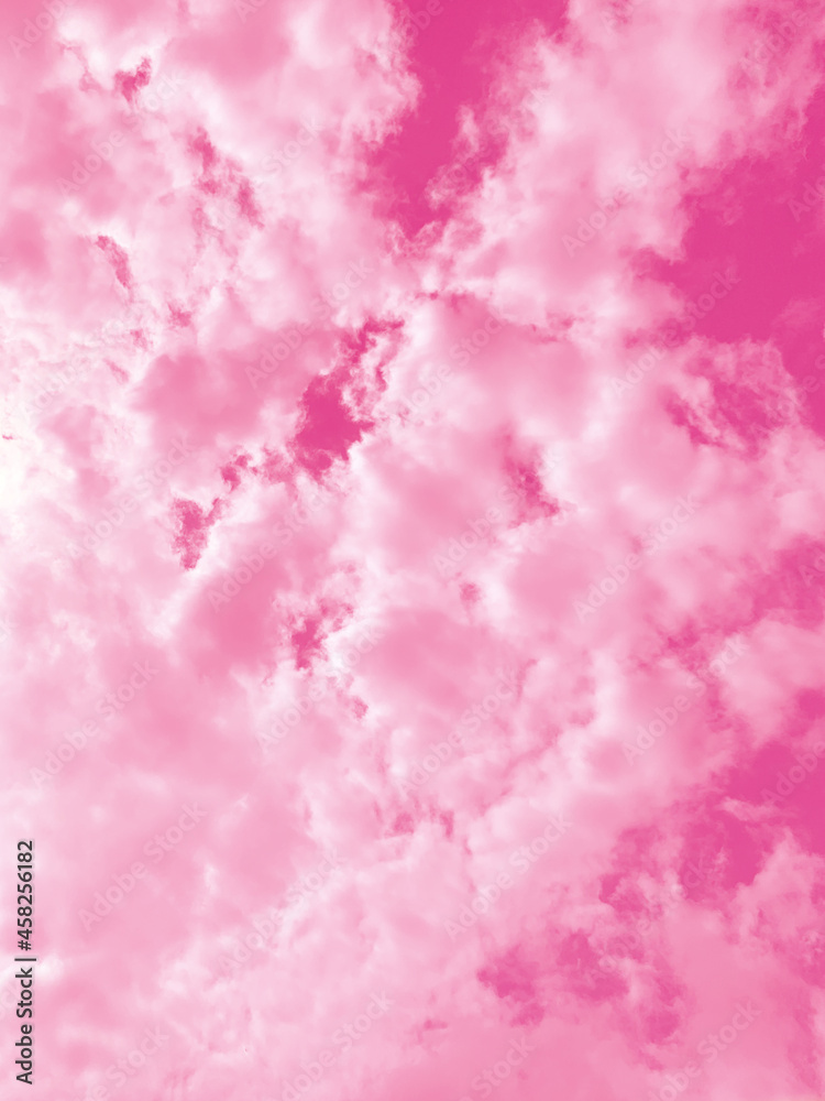 cloud and sky with a pink colored background