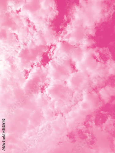 cloud and sky with a pink colored background © Somdee