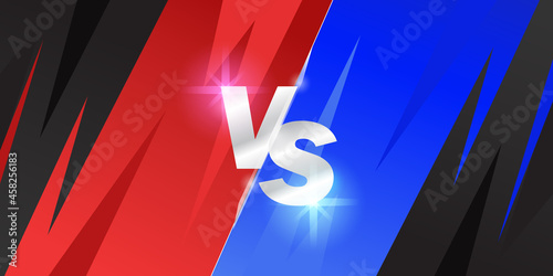 red team and blue team versus. compare banner for sport, esport, football, competition, fighting duel banner poster
