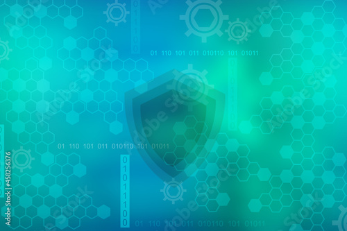 2d illustration shield security futuristic background
