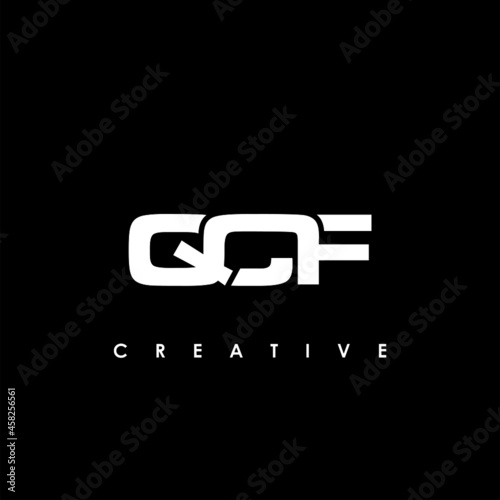 QCF Letter Initial Logo Design Template Vector Illustration