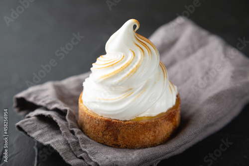 Cupcake. Sweet dessert with cream photo
