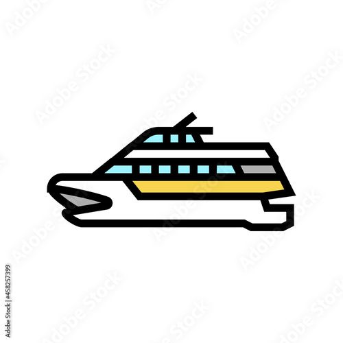 catamaran boat color icon vector. catamaran boat sign. isolated symbol illustration