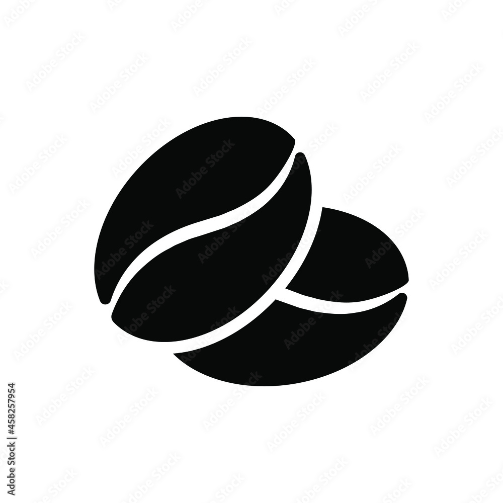 Obraz premium Coffee beans icon vector. caffeine illustration sign. Java symbol or logo.