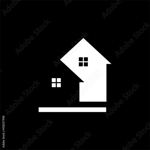 house silhouette logo design, house construction logo design Vector Image