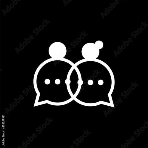 communication logo design message logo , comunication logo design Vector Image, logo romantic people 