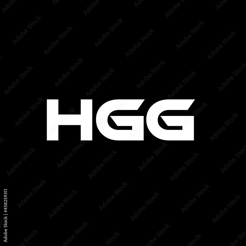 HGG letter logo design with black background in illustrator, vector logo modern alphabet font overlap style. calligraphy designs for logo, Poster, Invitation, etc.