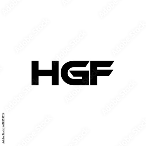 HGF letter logo design with white background in illustrator, vector logo modern alphabet font overlap style. calligraphy designs for logo, Poster, Invitation, etc.