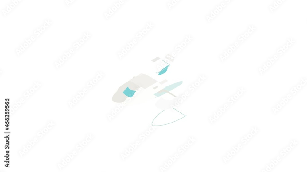 Speed boat icon animation isometric best object on white backgound Speed boat icon animation isometric best object on white backgound