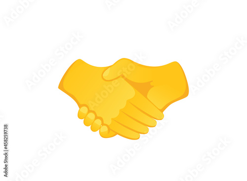 Handshake icon. Hand gesture emoji vector illustration. 
