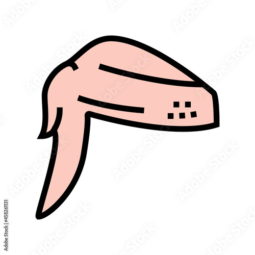 wing 2 joint chicken color icon vector. wing 2 joint chicken sign. isolated symbol illustration