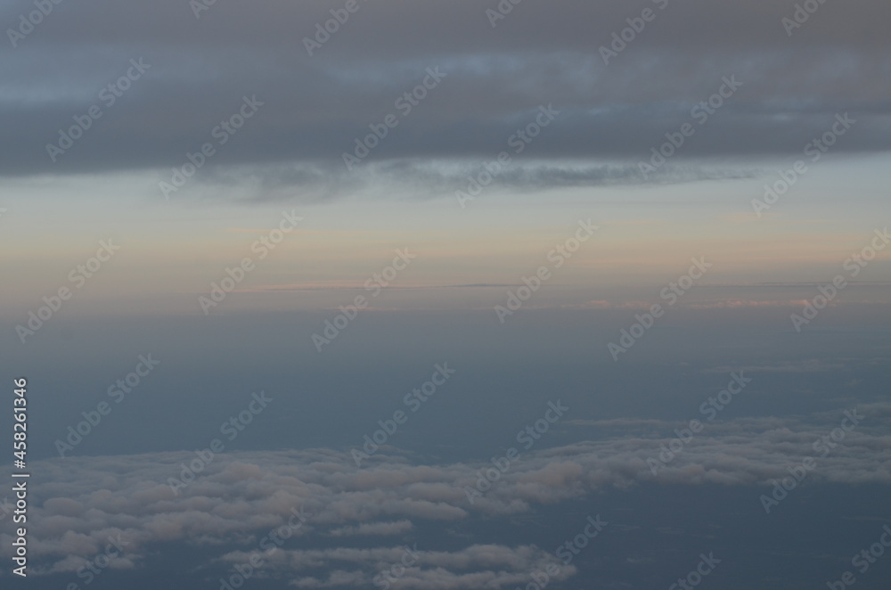Clouds - view from plain travel
