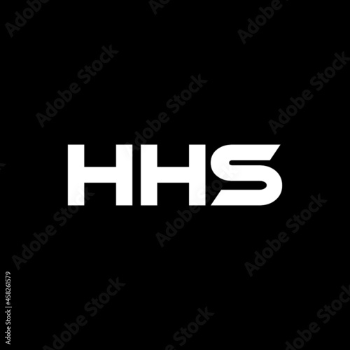 HHS letter logo design with white background in illustrator, vector logo modern alphabet font overlap style. calligraphy designs for logo, Poster, Invitation, etc. photo