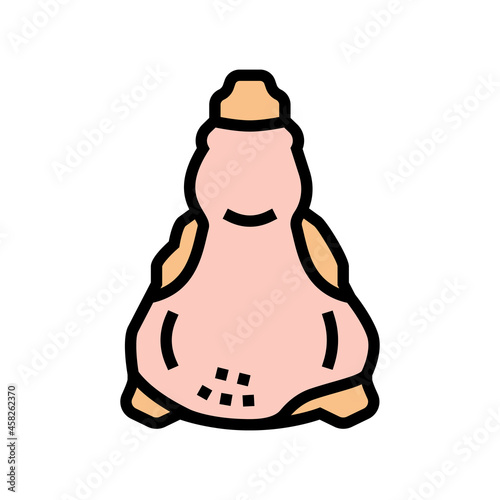 back of chicken color icon vector. back of chicken sign. isolated symbol illustration
