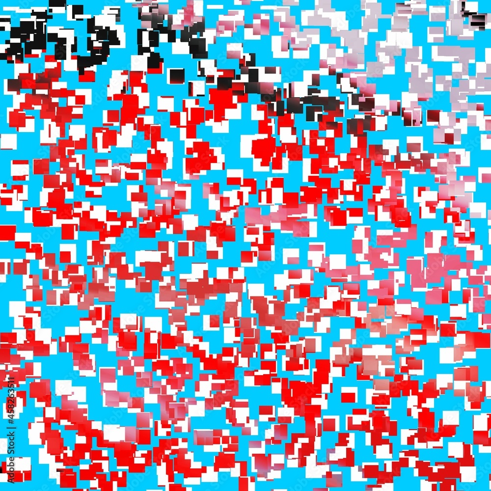 Fototapeta premium Blue pink squares design, background with squares