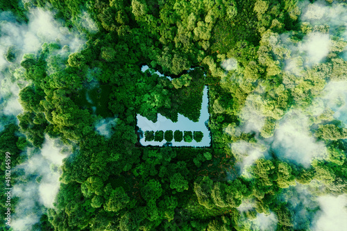 Foto The concept of environmentally friendly production