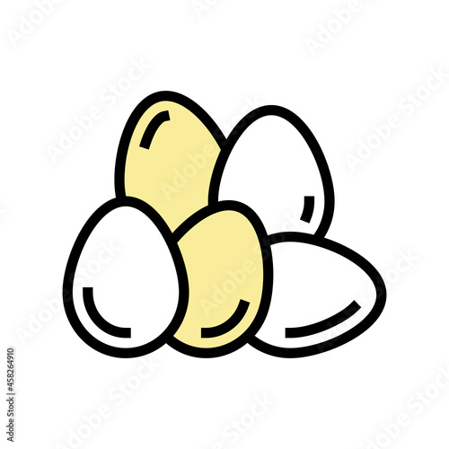 egg chicken color icon vector. egg chicken sign. isolated symbol illustration