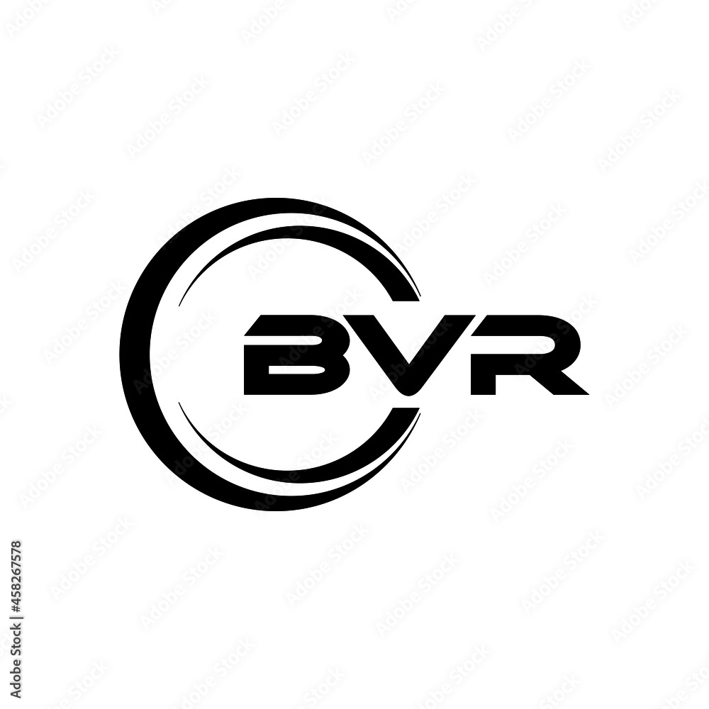BVR letter logo design with white background in illustrator, vector ...