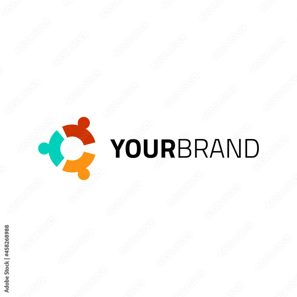 Vector Logo Letter C People Vector Logo Letter C People