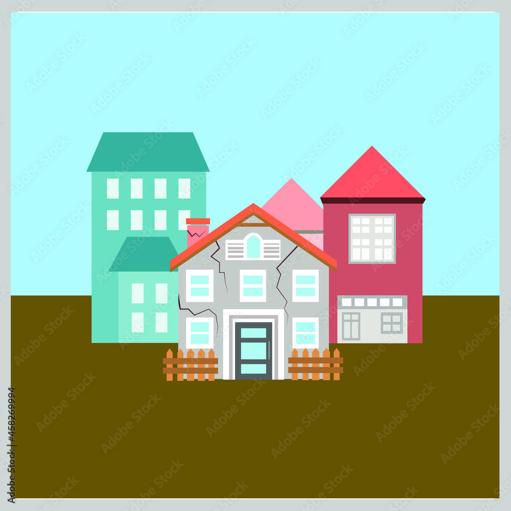 Fototapeta premium Vector illustration for Earthquake EPS10