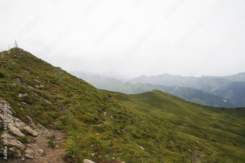 A hiking path from Karteis to Tappenkarsee, the Austrian Alps