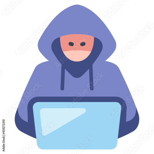 hacker laptop icon