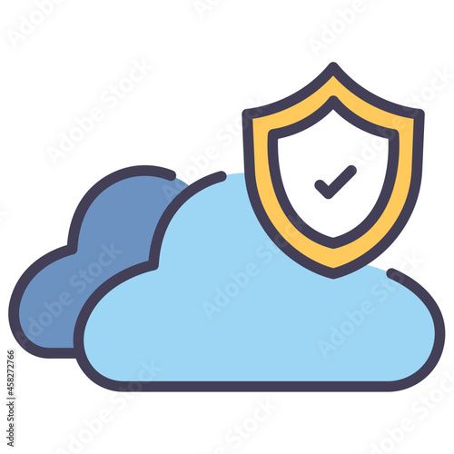 protection cloud server icon