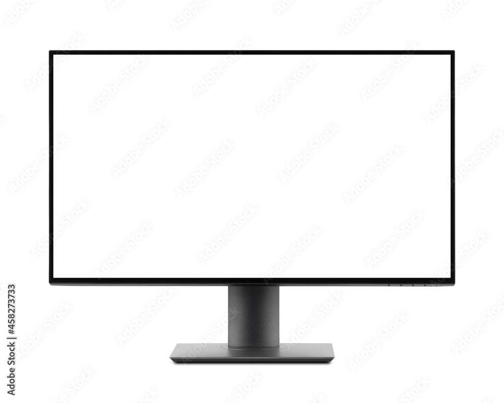 TV 4K flat screen lcd or oled, plasma realistic illustration, White blank HD monitor mockup with clipping path TV 4K flat screen lcd or oled, plasma realistic illustration, White blank HD monitor mockup with clipping path
