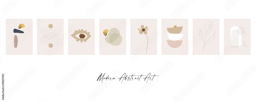 Fototapeta premium Chic bohemian style prints. Logo, branding, web, printable art 